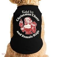 Fueled By Christmas Cheer And Female Rage Patriarchy Doggie Tank thumb 0