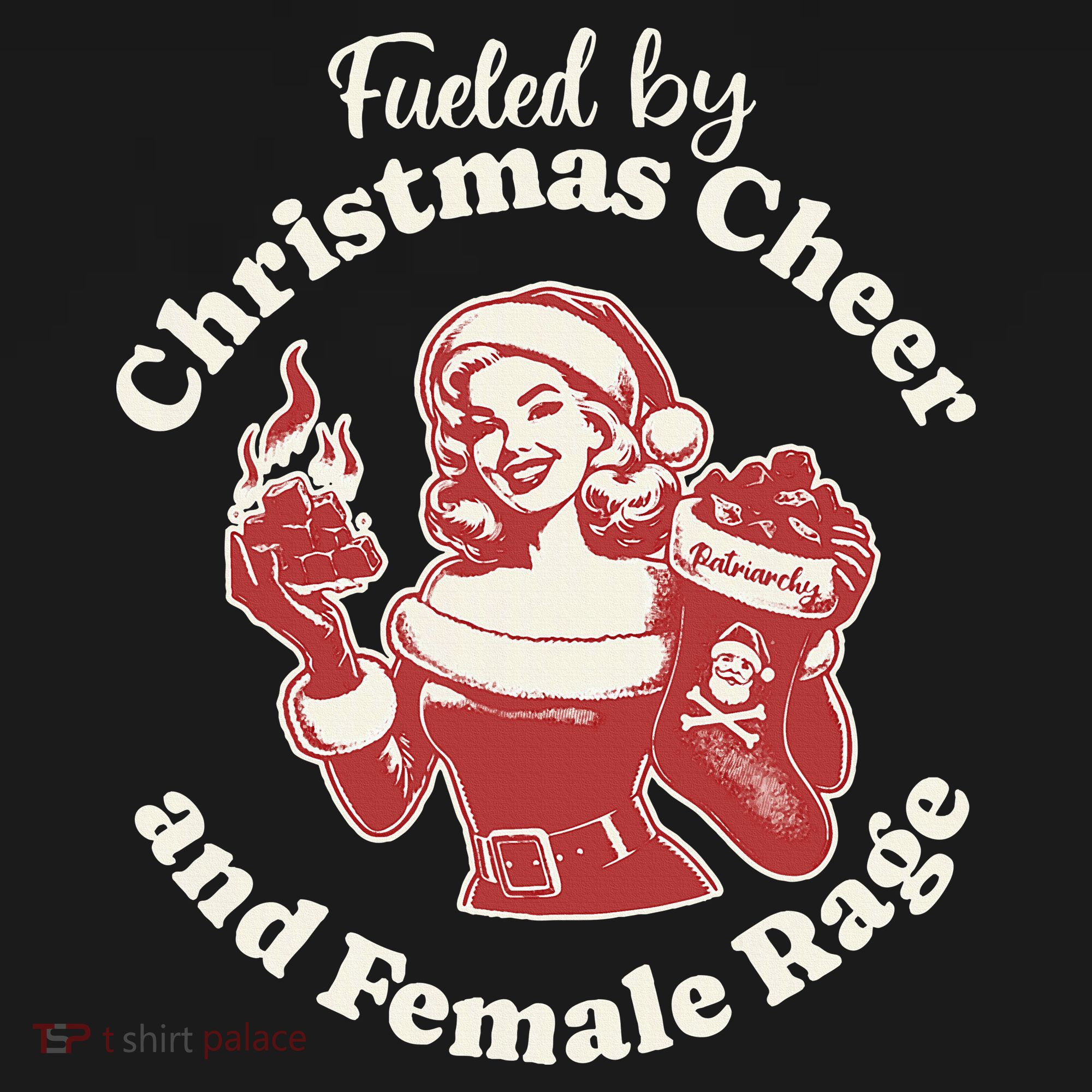Fueled By Christmas Cheer And Female Rage Patriarchy Ornament