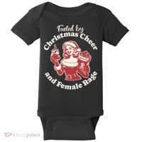 Fueled By Christmas Cheer And Female Rage Patriarchy Baby Bodysuit thumb 0