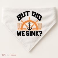 Funny Boat Captain Gift For Boater Men Women Cool Boating USA-Made Doggie Bandana thumb 0