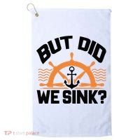 Funny Boat Captain Gift For Boater Men Women Cool Boating Golf Towel thumb 0