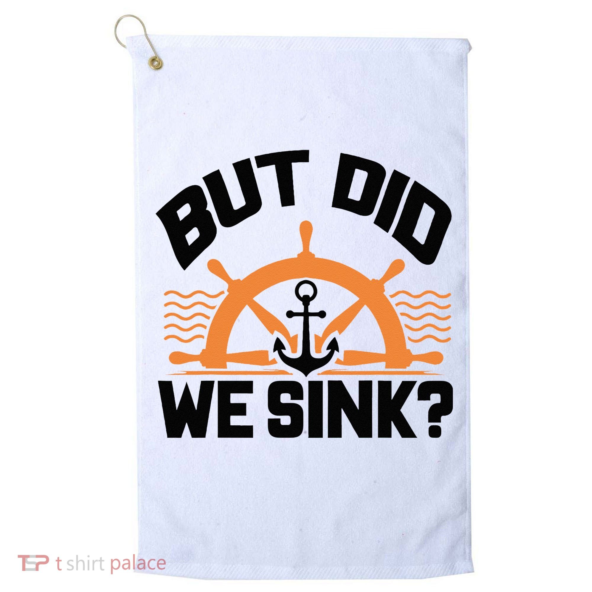 Funny Boat Captain Gift For Boater Men Women Cool Boating Golf Towel