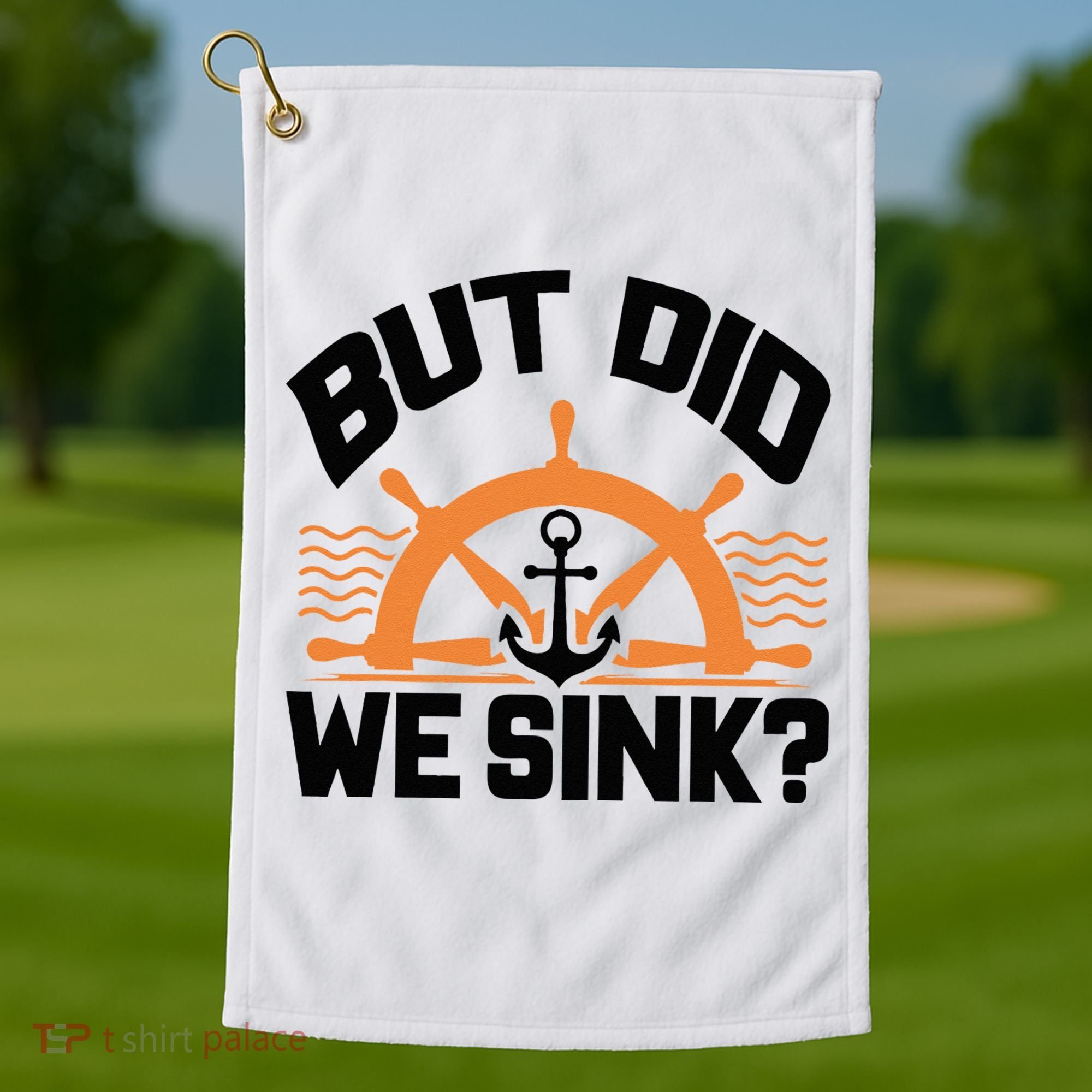 Funny Boat Captain Gift For Boater Men Women Cool Boating Golf Towel