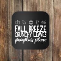Fall Breeze Crunchy Leaves Pumpkins Please Coaster thumb 0