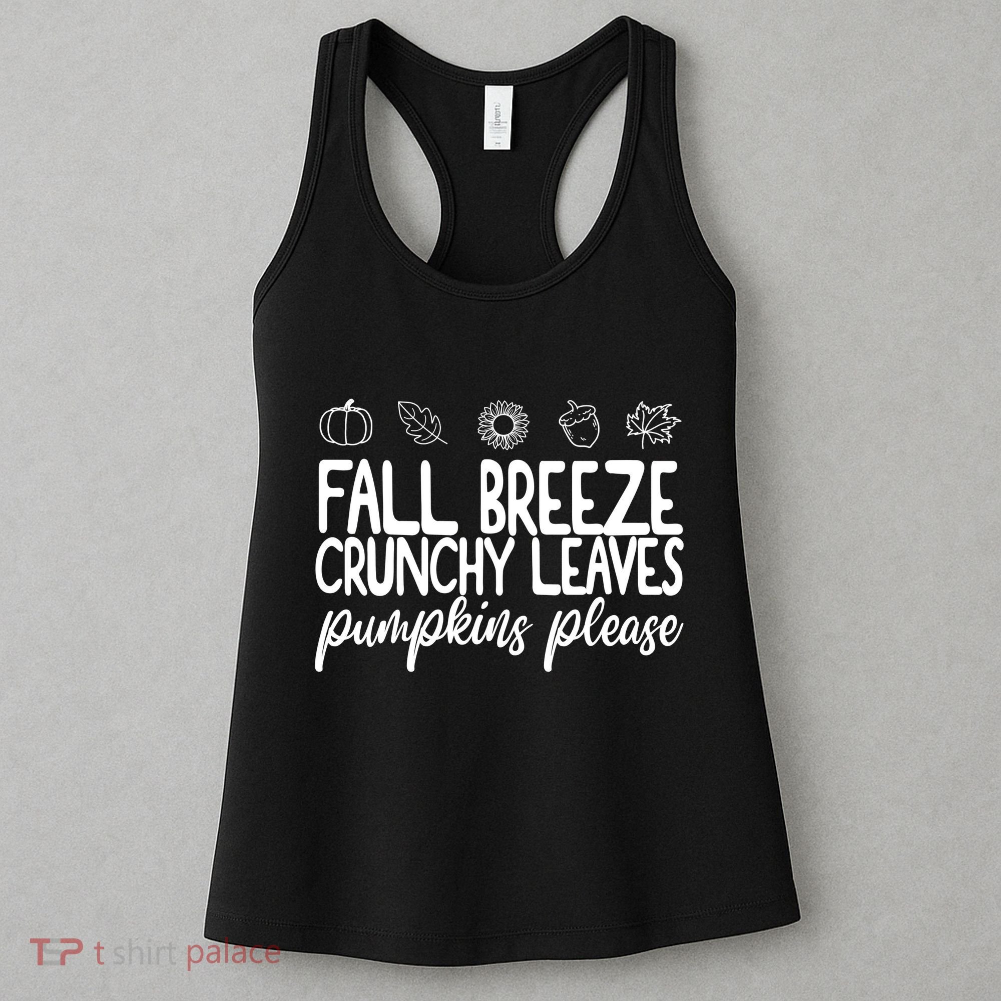 Fall Breeze Crunchy Leaves Pumpkins Please Women's Tank Top
