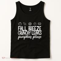 Fall Breeze Crunchy Leaves Pumpkins Please Tank Top thumb 2