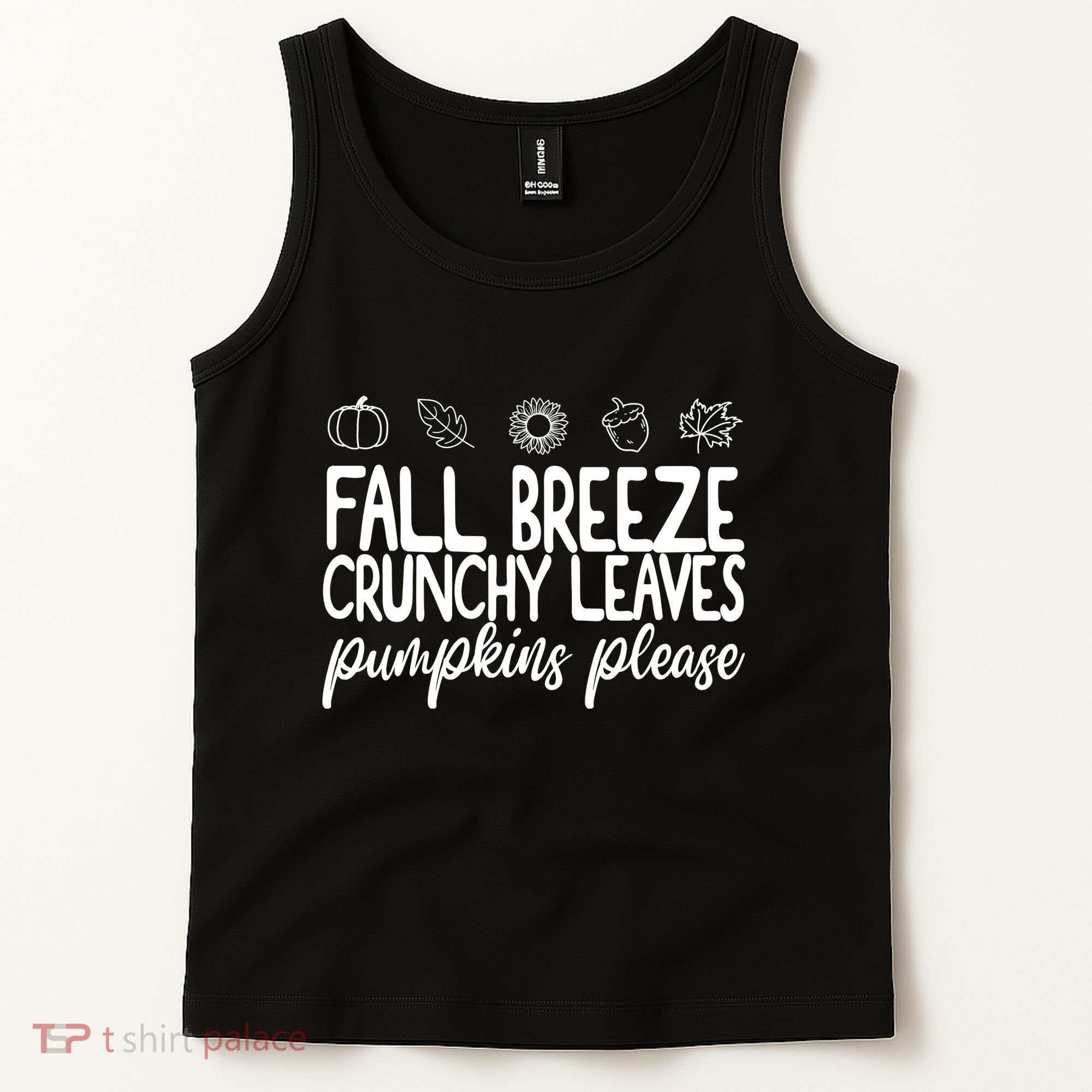 Fall Breeze Crunchy Leaves Pumpkins Please Tank Top