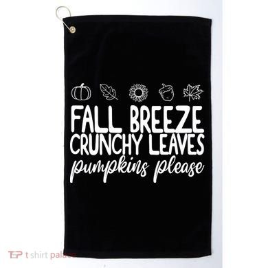 Fall Breeze Crunchy Leaves Pumpkins Please Golf Towel