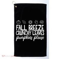 Fall Breeze Crunchy Leaves Pumpkins Please Golf Towel thumb 0