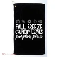 Fall Breeze Crunchy Leaves Pumpkins Please Golf Towel thumb 0