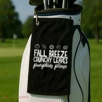 Fall Breeze Crunchy Leaves Pumpkins Please Golf Towel thumb 2