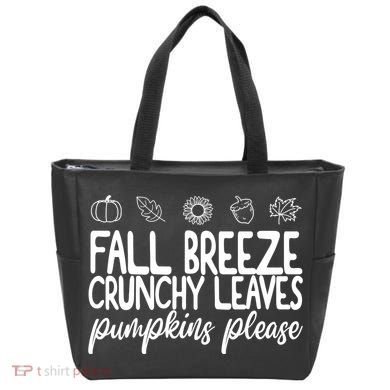 Fall Breeze Crunchy Leaves Pumpkins Please Tote Bag