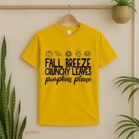Fall Breeze Crunchy Leaves Pumpkins Please T-Shirt thumb 2