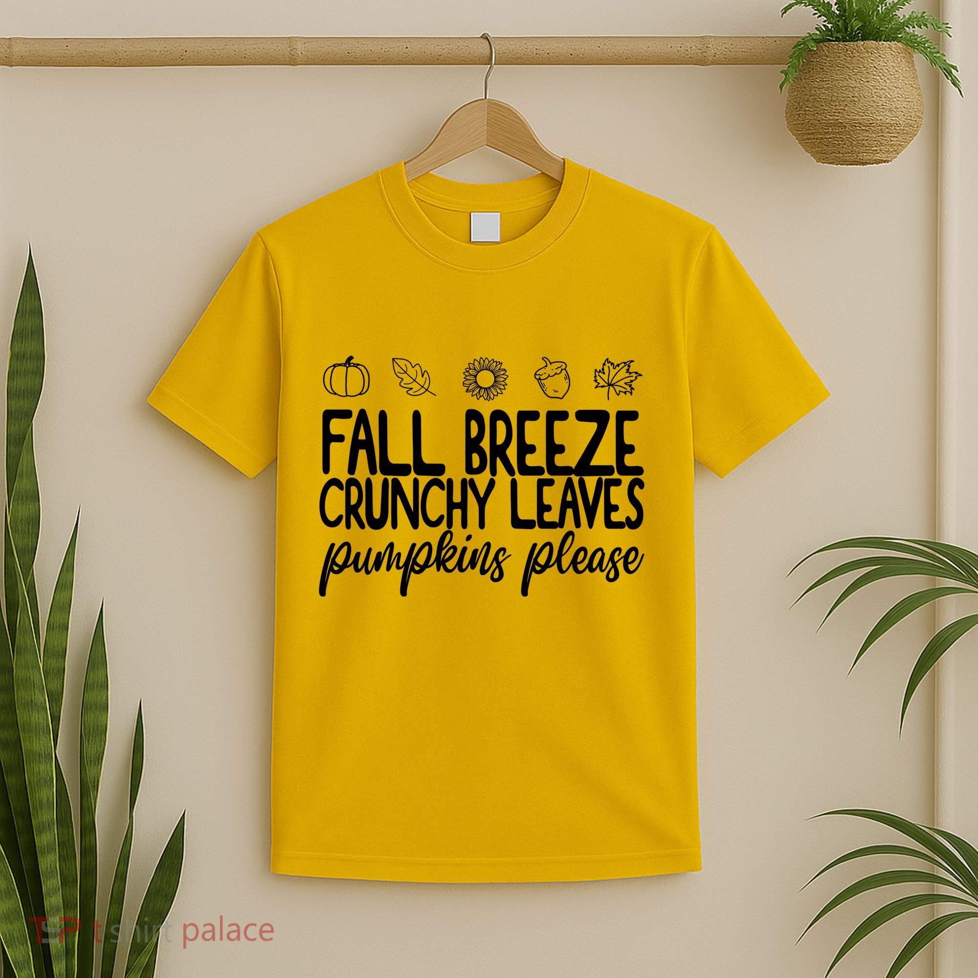 Fall Breeze Crunchy Leaves Pumpkins Please T-Shirt