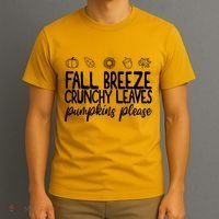 Fall Breeze Crunchy Leaves Pumpkins Please T-Shirt thumb 3