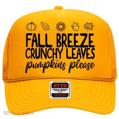 Fall Breeze Crunchy Leaves Pumpkins Please Hat