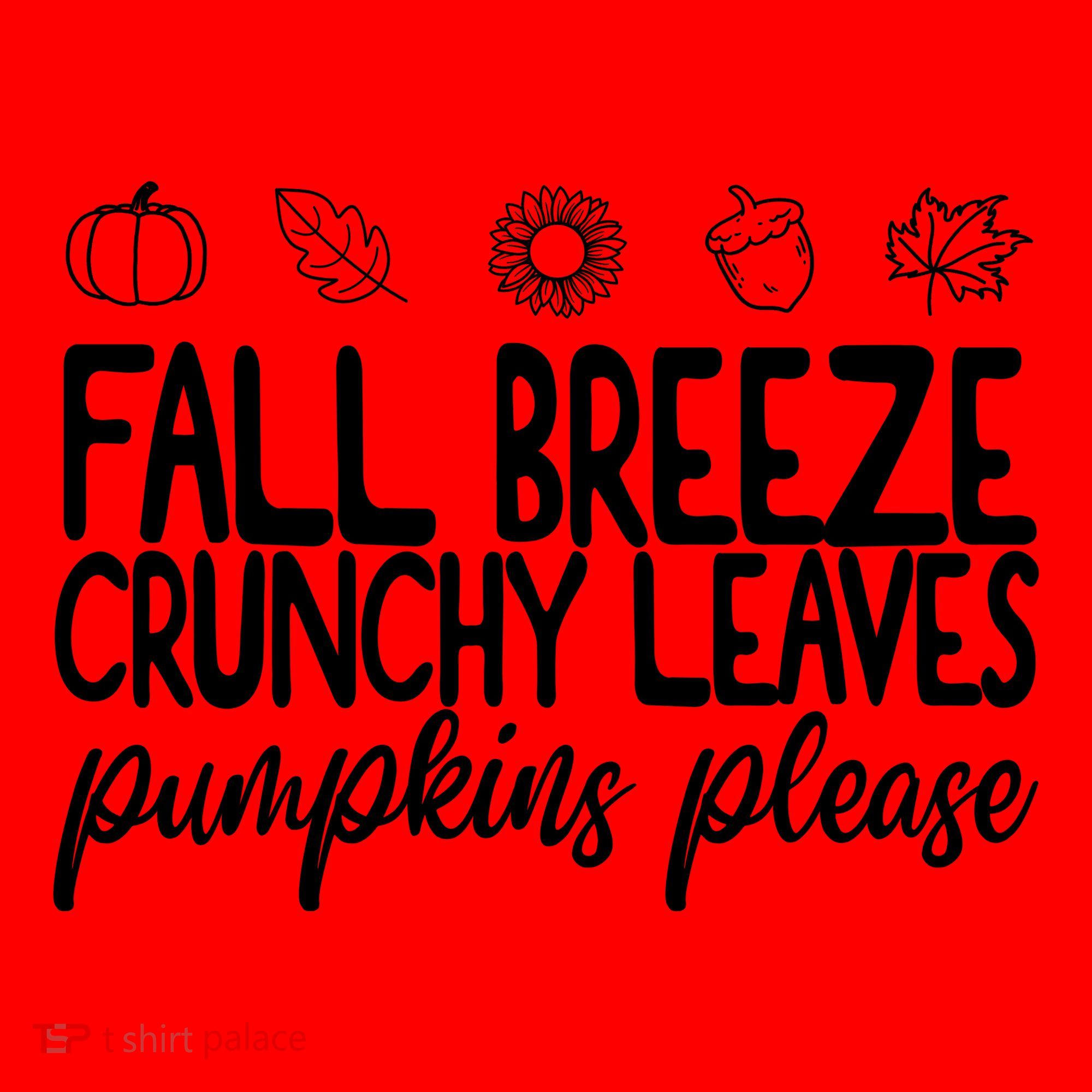 Fall Breeze Crunchy Leaves Pumpkins Please Santa Hat