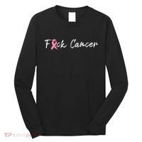 Fuck Breast Cancer | Pink Ribbon Long Sleeve Shirt thumb 0