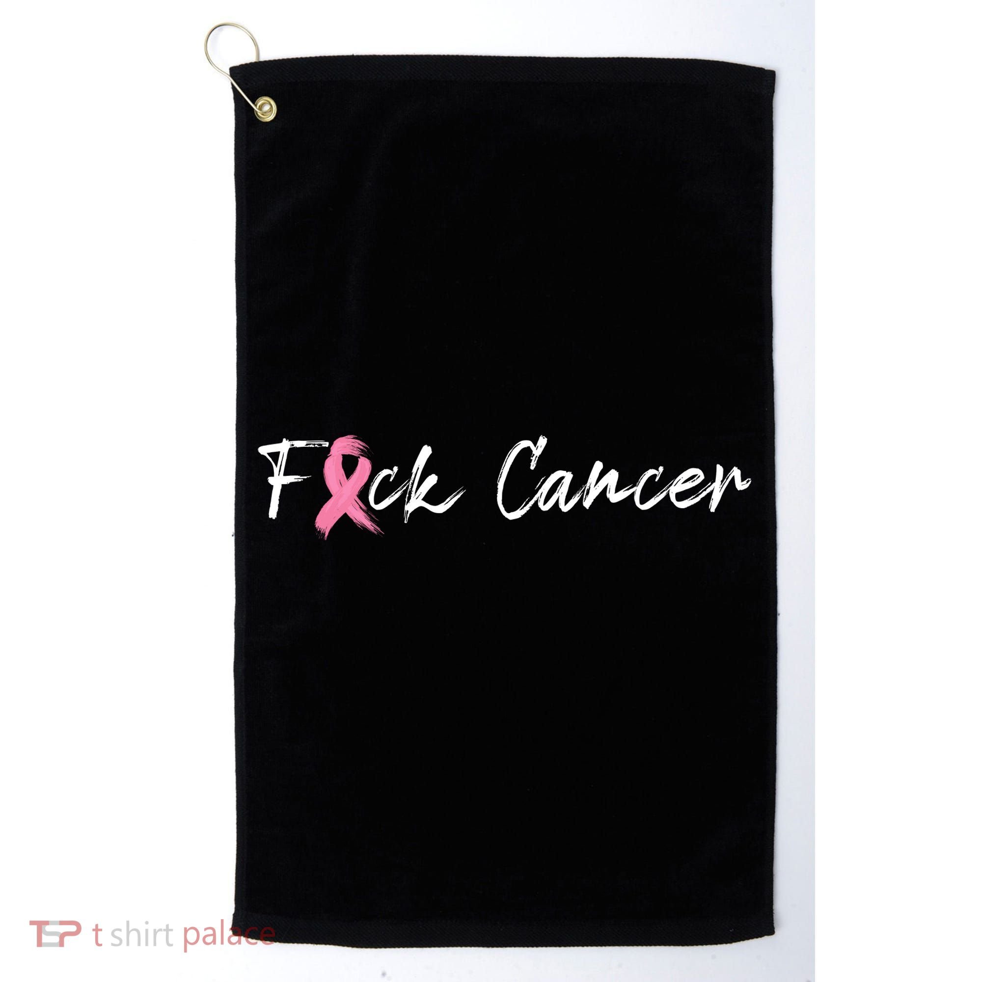 Fuck Breast Cancer | Pink Ribbon Golf Towel