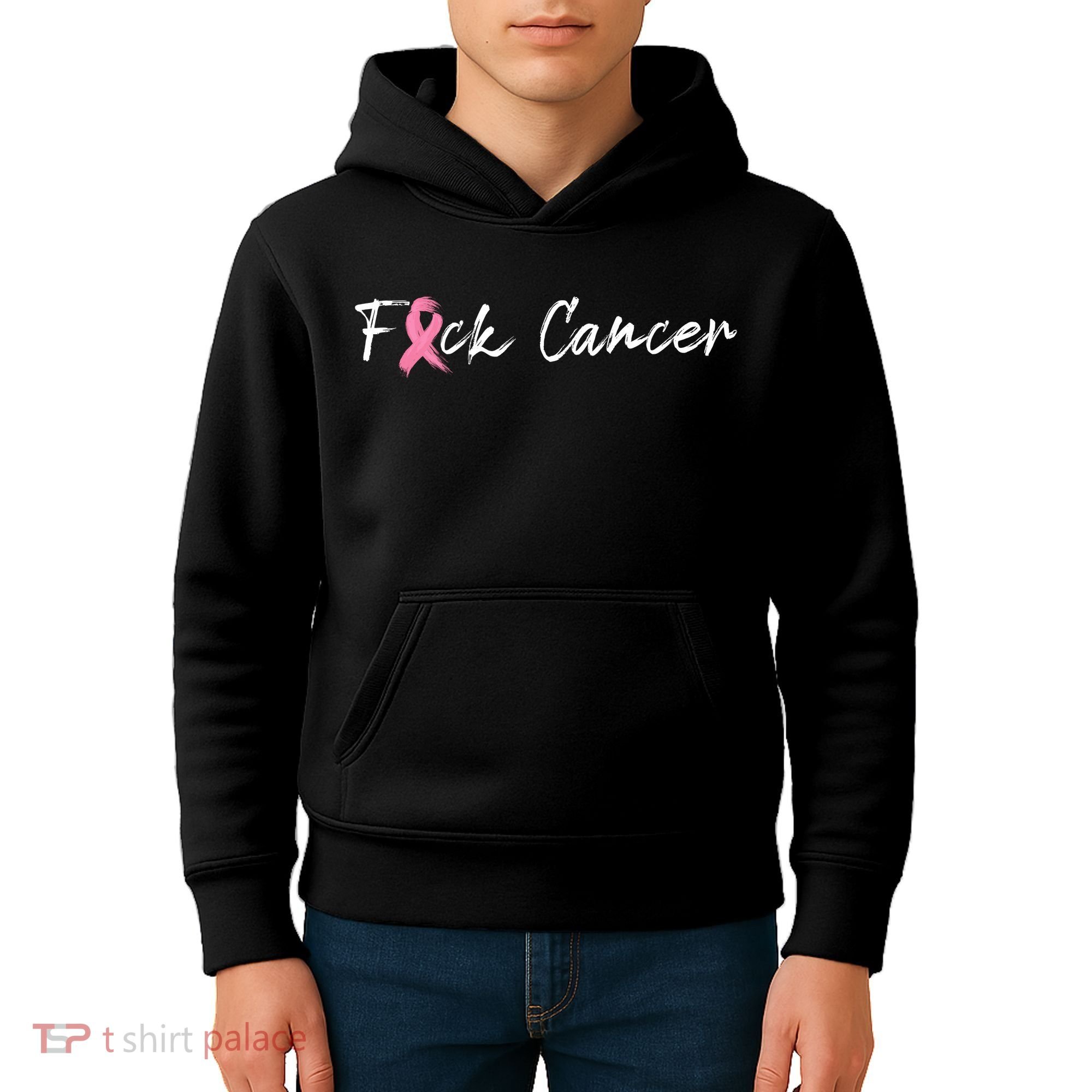 Fuck Breast Cancer | Pink Ribbon Kids Hoodie