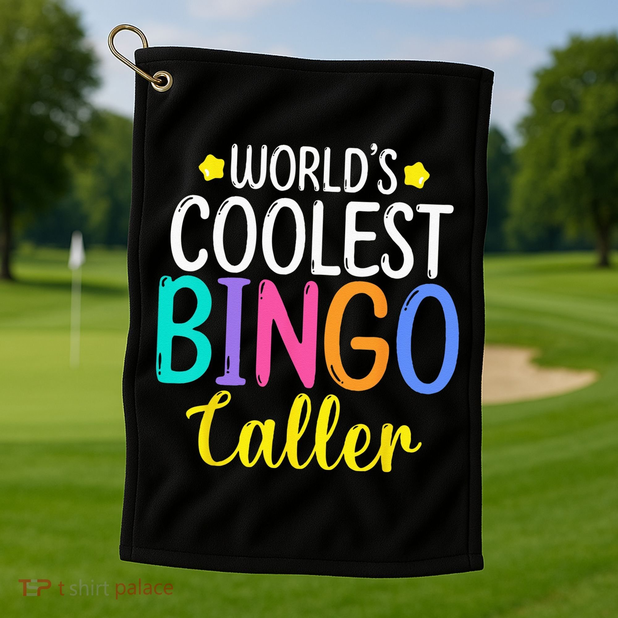 Funny Bingo Caller Gambling Bingo Player Bingo Golf Towel