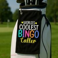 Funny Bingo Caller Gambling Bingo Player Bingo Golf Towel thumb 2