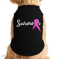 Funny Breast Cancer Awareness Pink Ribbon Survivor Doggie Tank thumb 0