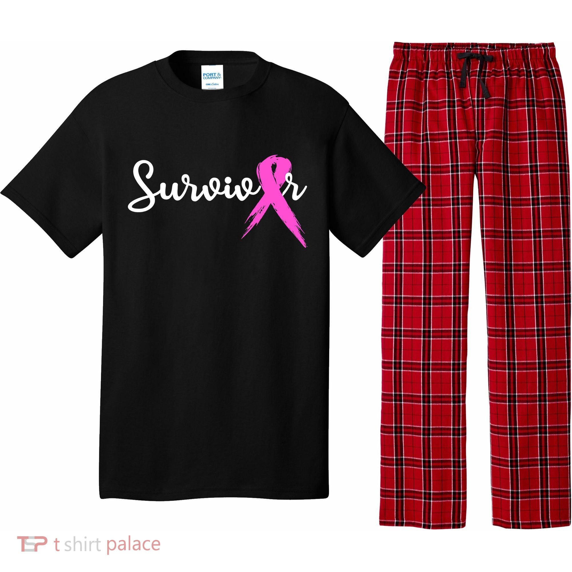 Funny Breast Cancer Awareness Pink Ribbon Survivor Pajama Set
