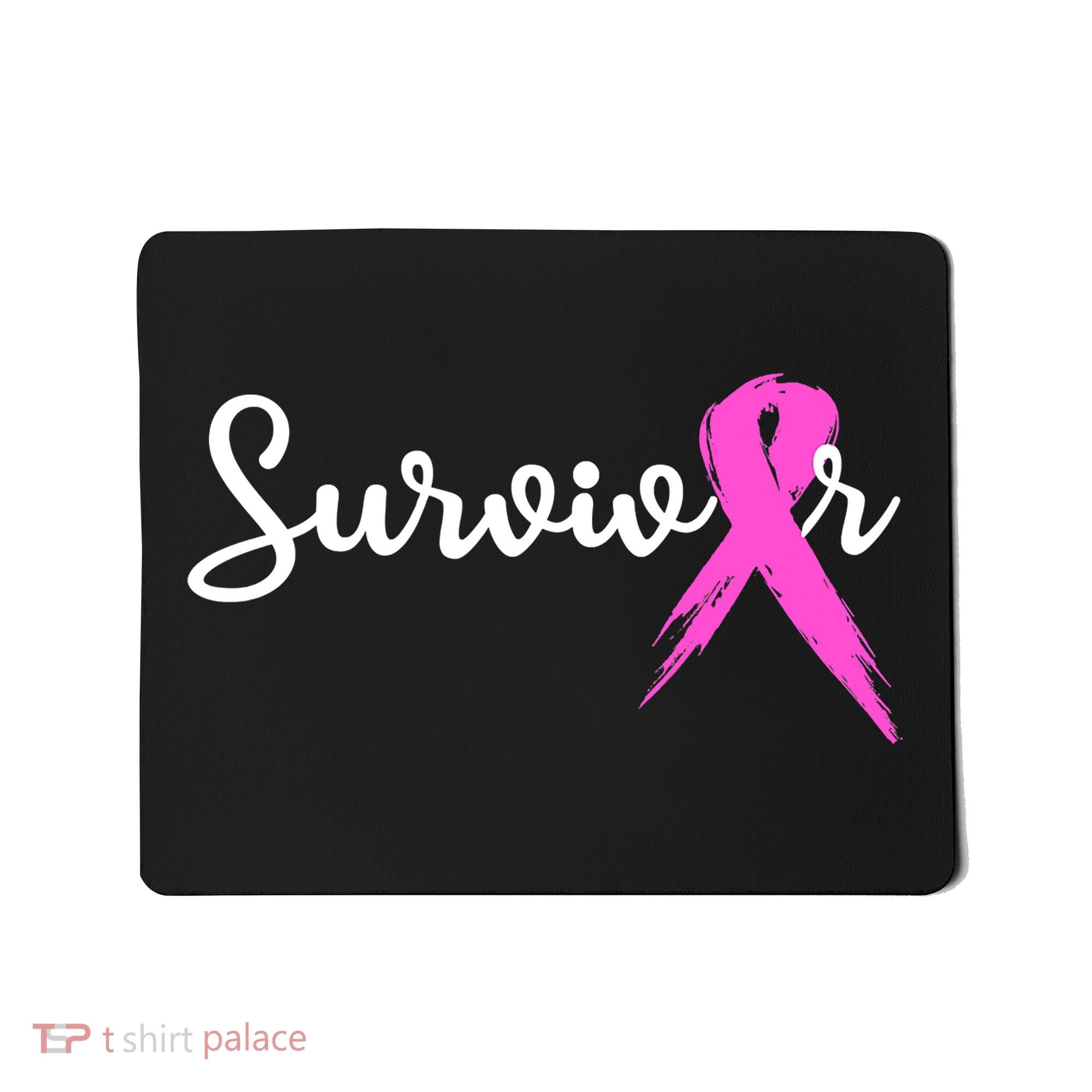Funny Breast Cancer Awareness Pink Ribbon Survivor Mousepad