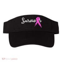 Funny Breast Cancer Awareness Pink Ribbon Survivor Visor thumb 0