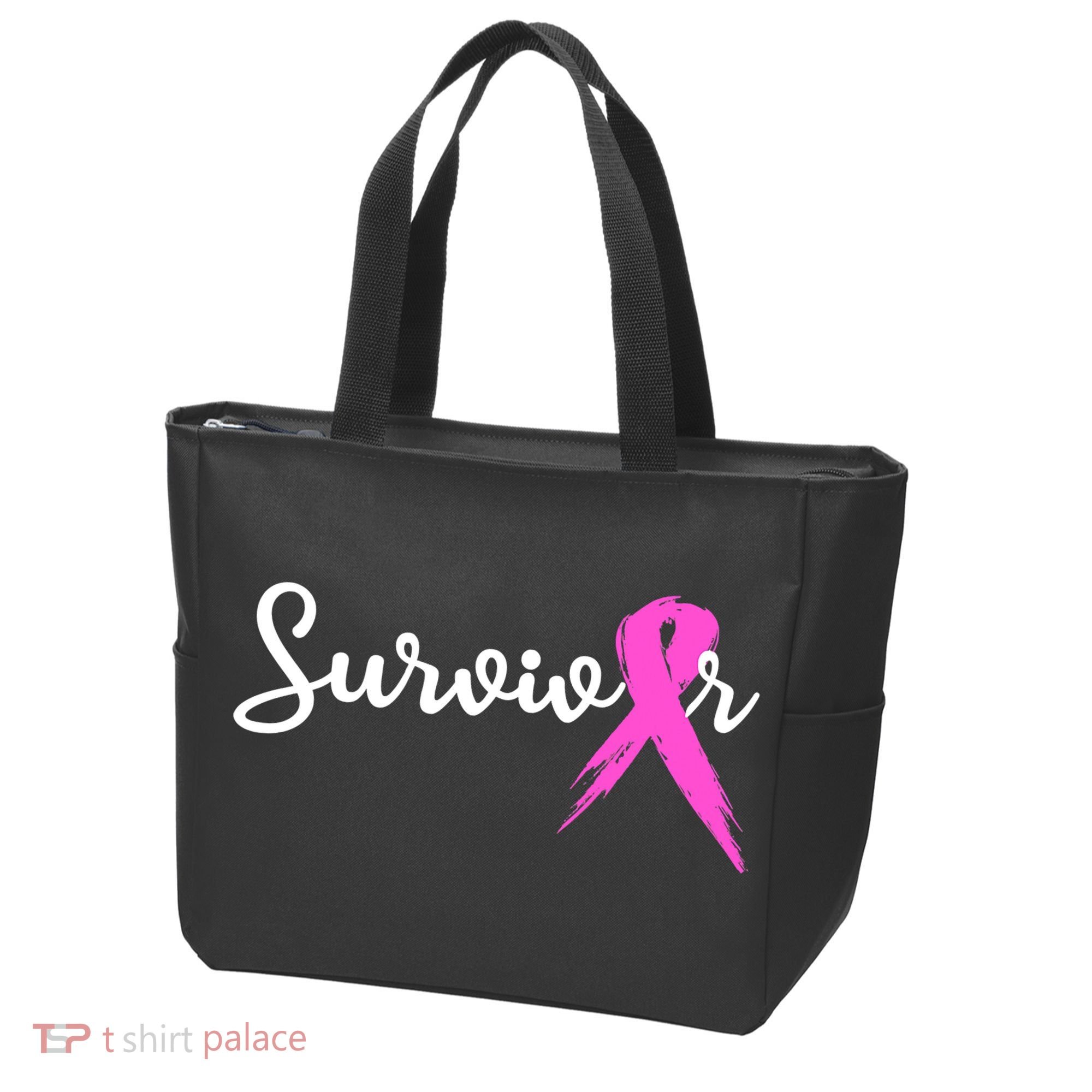 Funny Breast Cancer Awareness Pink Ribbon Survivor Tote Bag