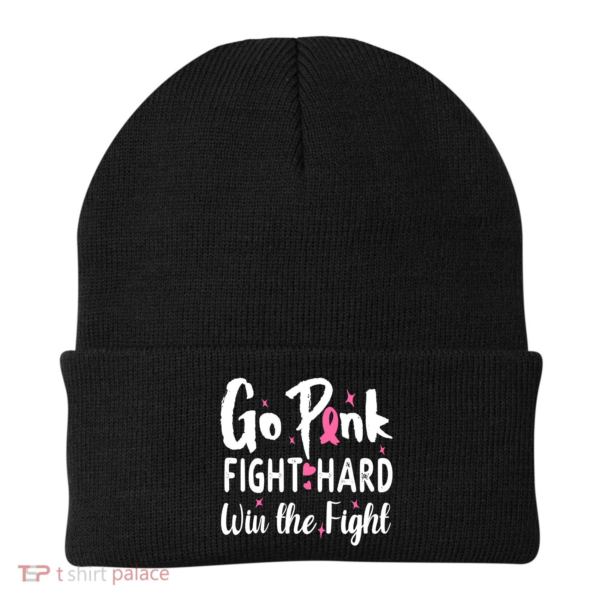 Funny Breast Cancer Awareness Pink Ribbon Beanie