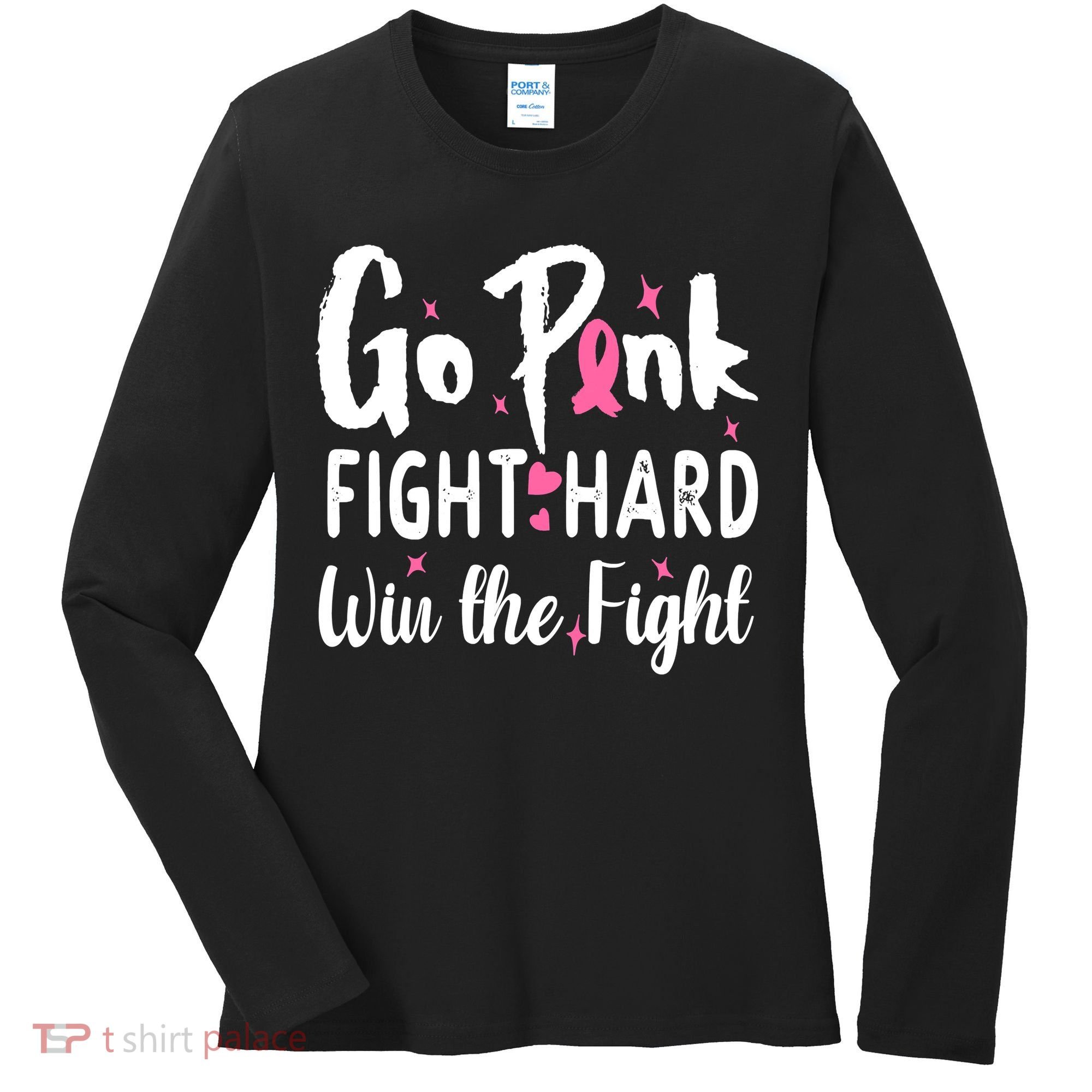 Funny Breast Cancer Awareness Pink Ribbon Women's Long Sleeve Shirt
