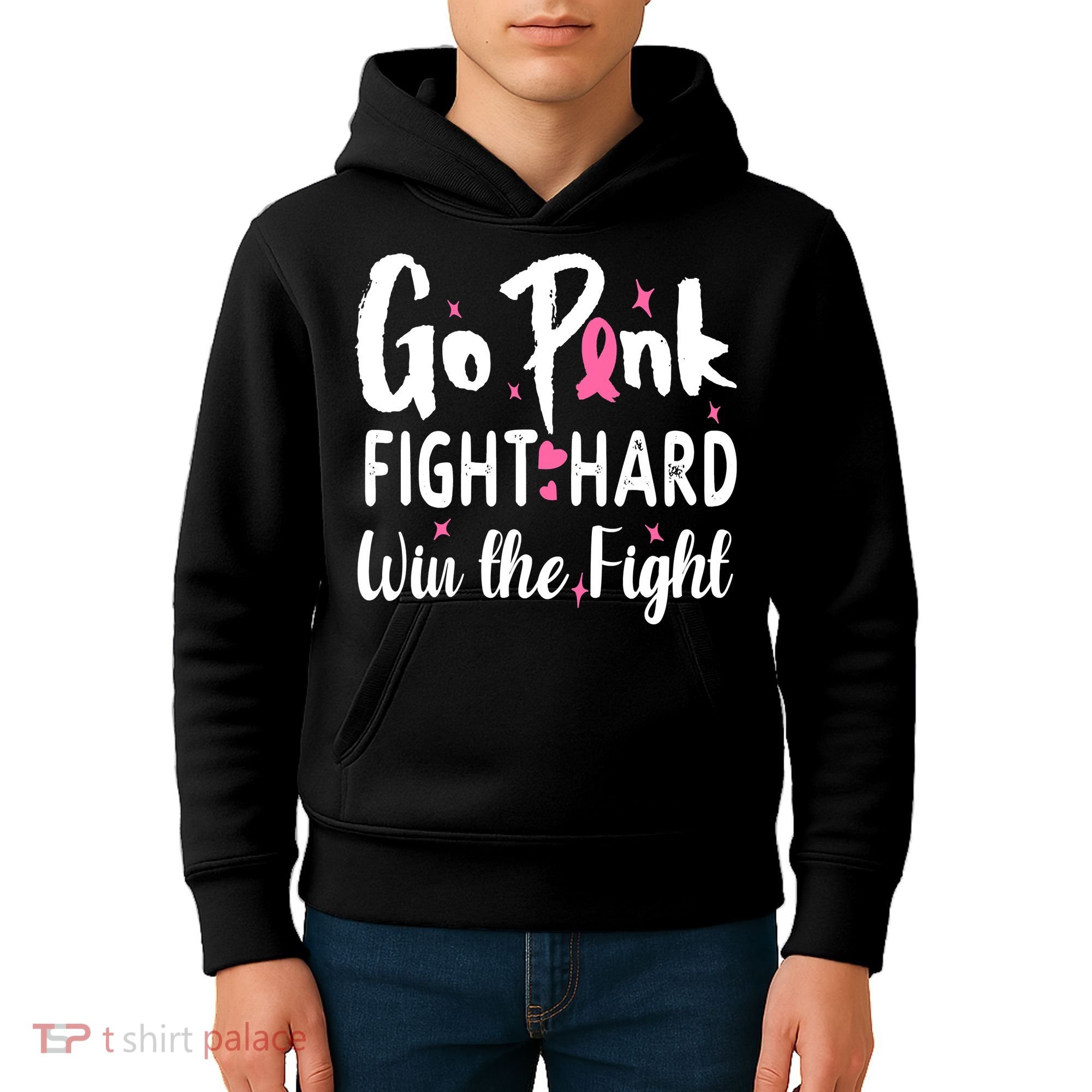 Funny Breast Cancer Awareness Pink Ribbon Kids Hoodie