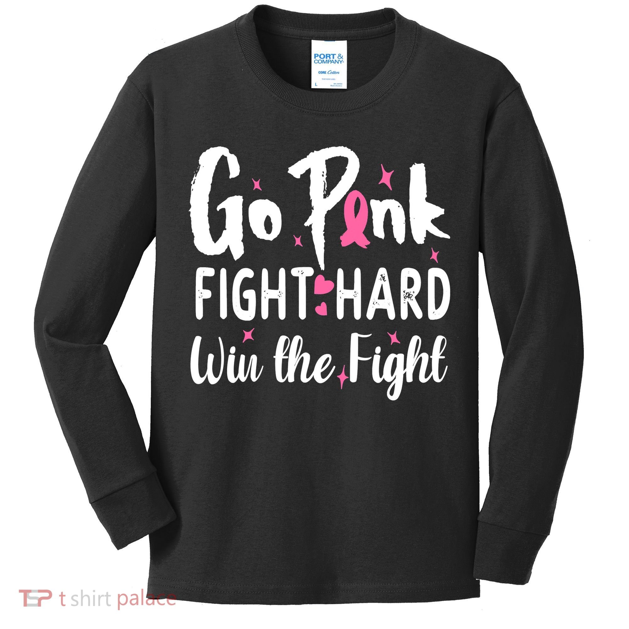 Funny Breast Cancer Awareness Pink Ribbon Kids Long Sleeve Shirt