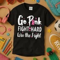 Funny Breast Cancer Awareness Pink Ribbon Kids T-Shirt thumb 3
