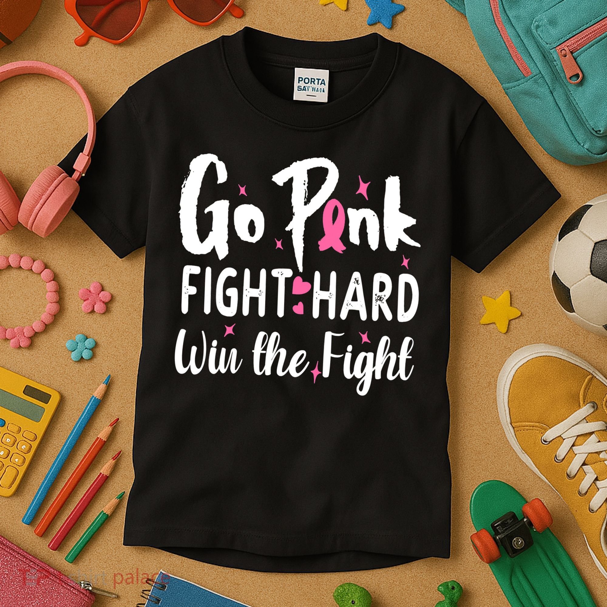 Funny Breast Cancer Awareness Pink Ribbon Kids T-Shirt