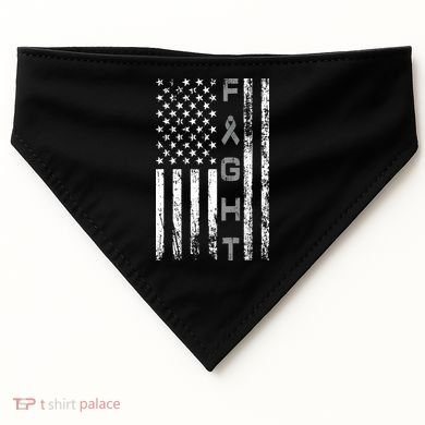 Fight Brain Cancer Awareness USA-Made Doggie Bandana