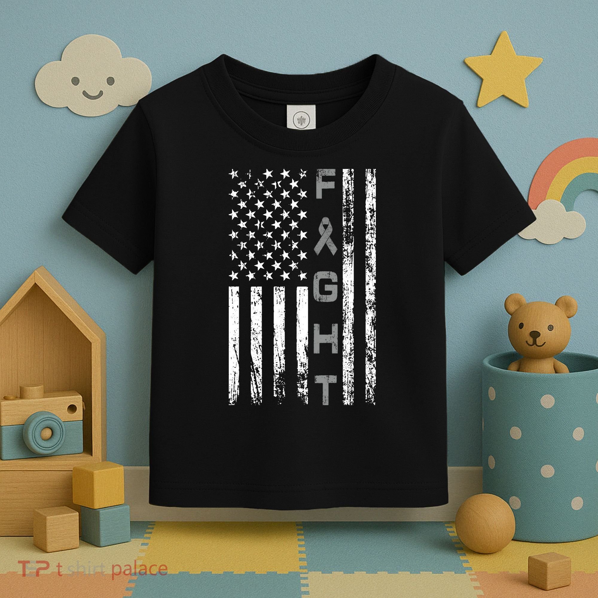 Fight Brain Cancer Awareness Toddler T-Shirt