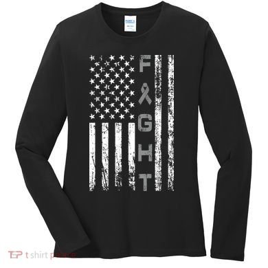 Fight Brain Cancer Awareness Women's Long Sleeve Shirt