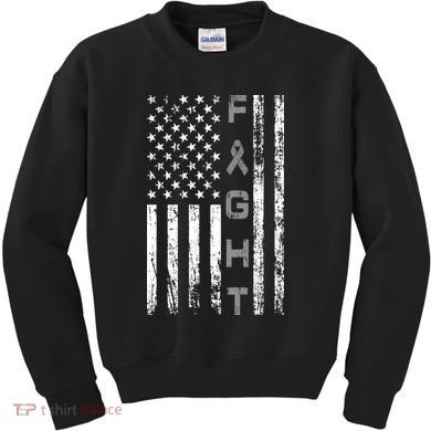 Fight Brain Cancer Awareness Kids Sweatshirt