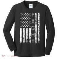 Fight Brain Cancer Awareness Kids Long Sleeve Shirt thumb 0