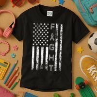 Fight Brain Cancer Awareness Kids T-Shirt thumb 3