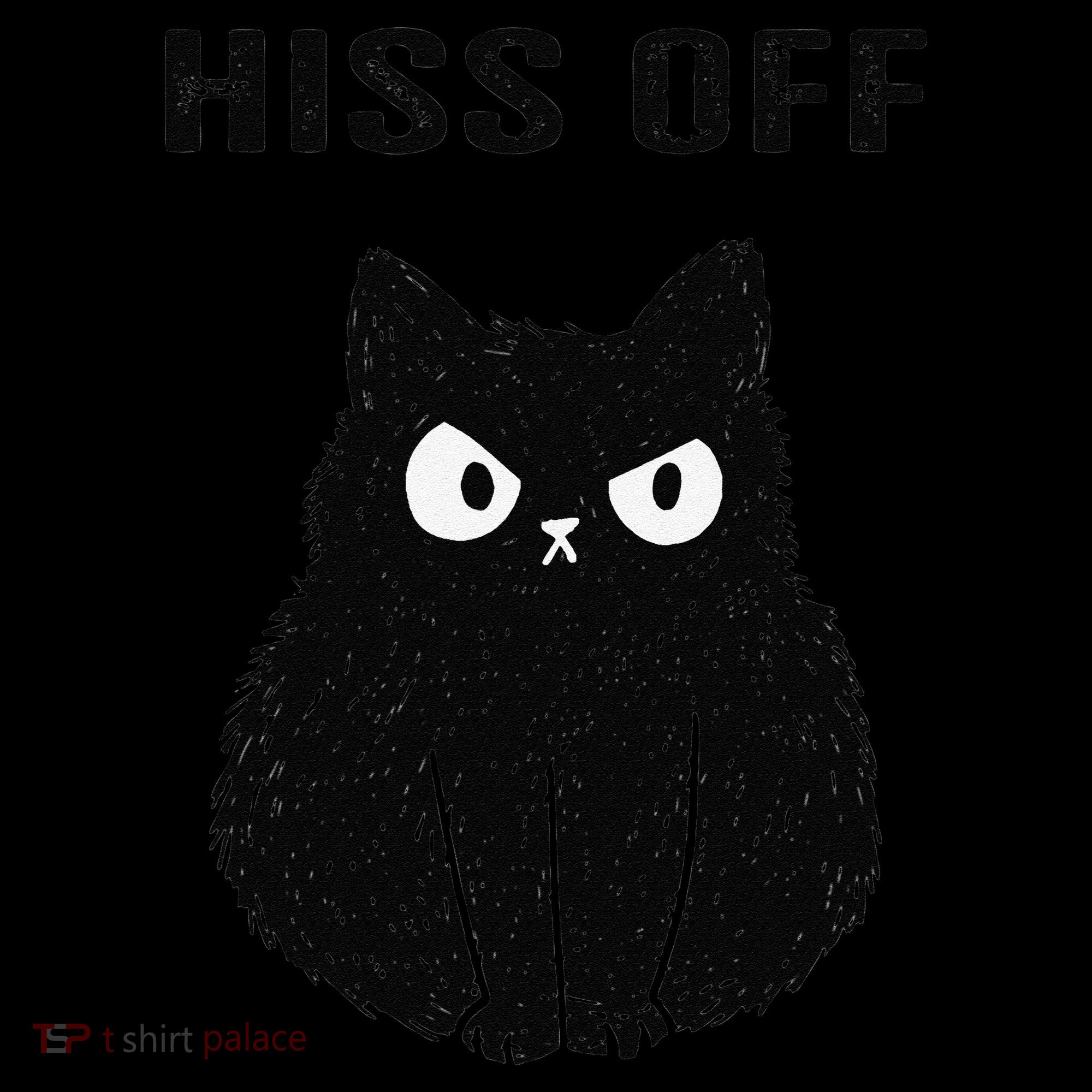 Funny Black Cat Hiss Off Meow Cat Women's Hoodie