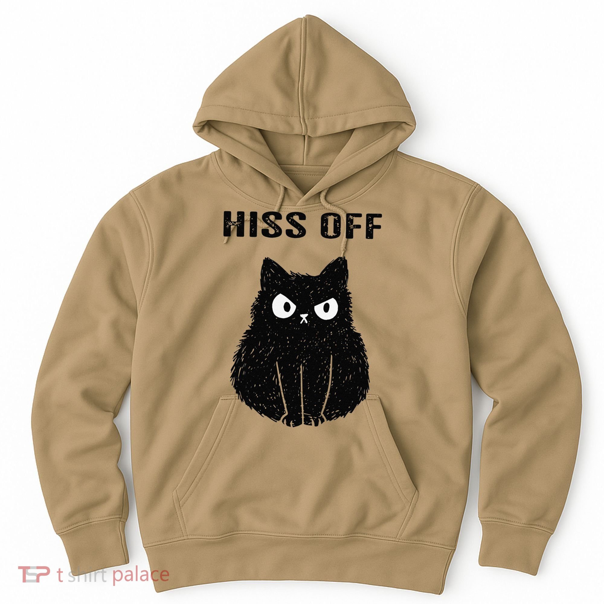 Funny Black Cat Hiss Off Meow Cat Hoodie