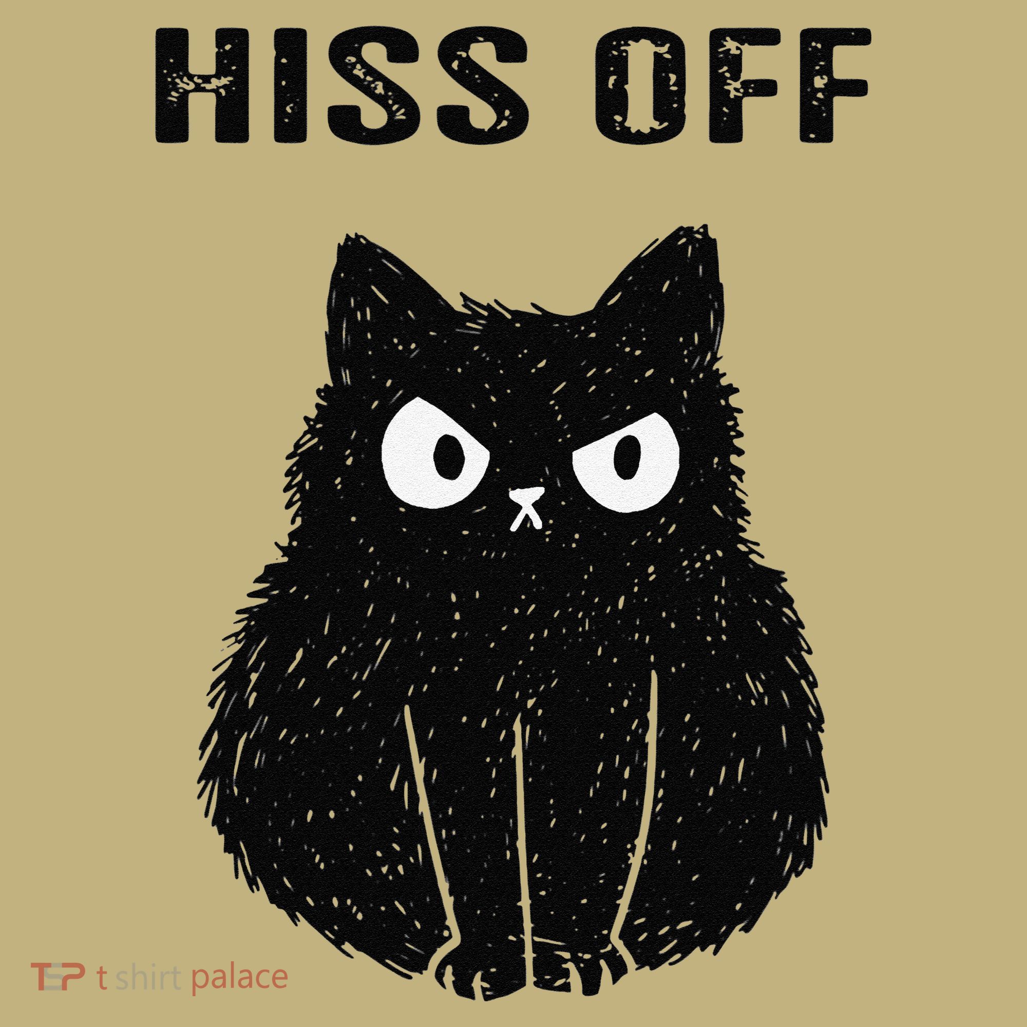 Funny Black Cat Hiss Off Meow Cat Mousepad