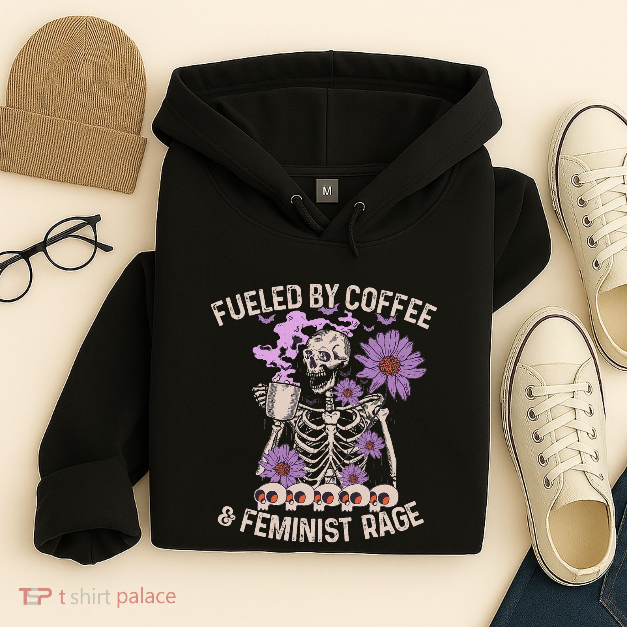 Fueled By Coffee & Feminist Rage Feminism Coffee Lovers Hoodie