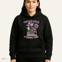 Fueled By Coffee & Feminist Rage Feminism Coffee Lovers Hoodie thumb 5