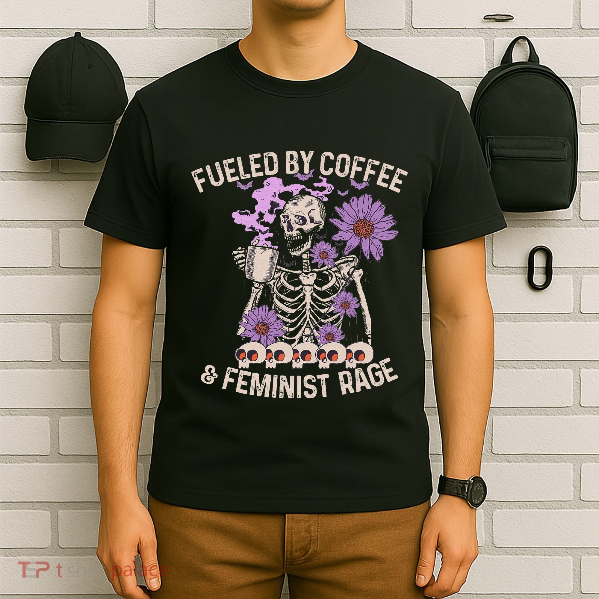 Fueled By Coffee & Feminist Rage Feminism Coffee Lovers T-Shirt