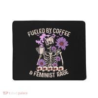 Fueled By Coffee & Feminist Rage Feminism Coffee Lovers Mousepad thumb 0